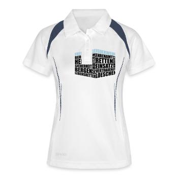 Feuerwehr - Frauen Polo atmungsaktiv - Weiß/Navy - Vorne