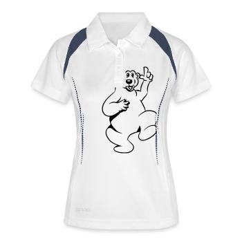 Bear happy funny - Women's Polo breathable - white/navy - Front