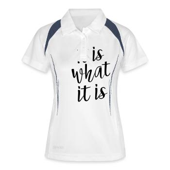 It Is What It Is - Women's Polo breathable - white/navy - Front