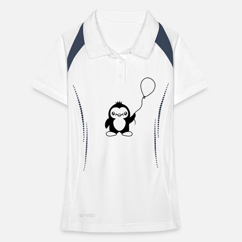 Pinguin Kind Luftballon Frauen Polo atmungsaktiv
