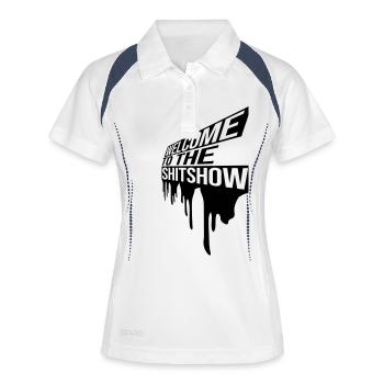 Welcome Shitshow Drops - Women's Polo breathable - white/navy - Front
