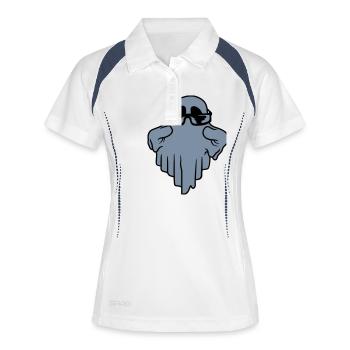 Sunglasses Ghost Comic Halloween - Women's Polo breathable - white/navy - Front