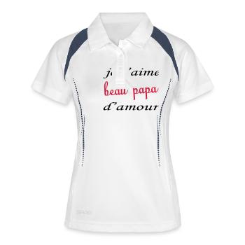 I love you beautiful daddy of love - Women's Polo breathable - white/navy - Front