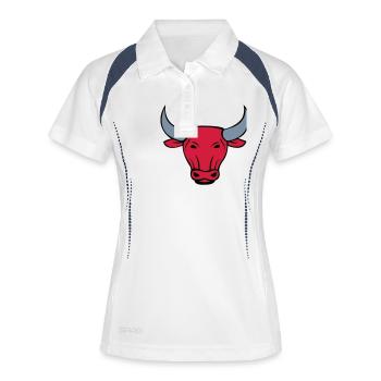 Taureau 02 - Polo respirant Femme - blanc/marine - Devant