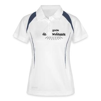 Brigade des blondasses - Polo respirant Femme - blanc/marine - Devant