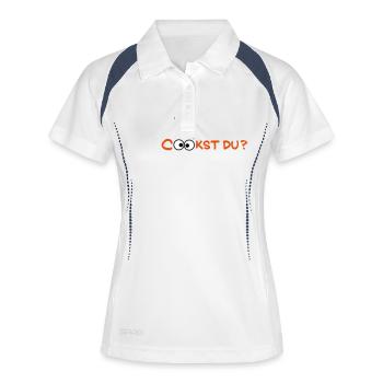 Vous cuisiner st? - Polo respirant Femme - blanc/marine - Devant