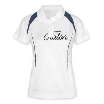 Elle m'appelle chaton - Polo respirant Femme - blanc/marine - Devant