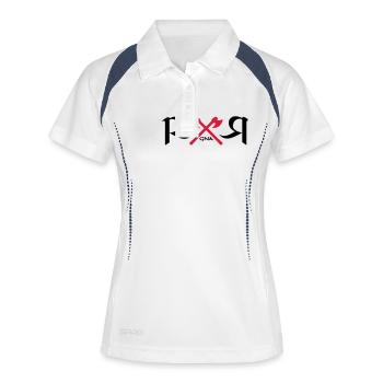 Ragnar_2 - Frauen Polo atmungsaktiv - Weiß/Navy - Vorne