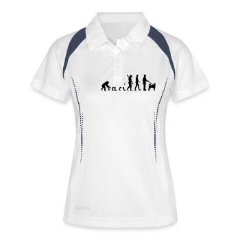 Norwegian Elkhound - Polo respirant Femme - blanc/marine - Devant