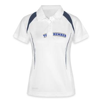 Conception des membres de l’équipe - Polo respirant Femme - blanc/marine - Devant