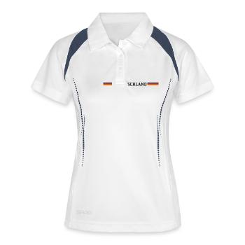 Soccer, World Cup 2014, Germany - Women's Polo breathable - white/navy - Front