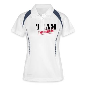Team Member - Polo respirant Femme - blanc/marine - Devant