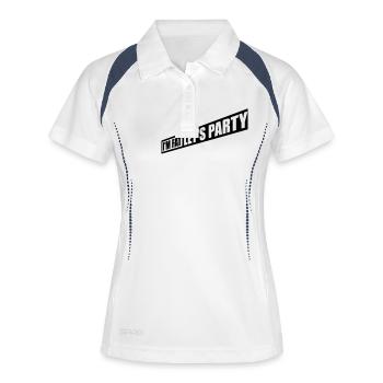 at the fat lets party - Women's Polo breathable - white/navy - Front