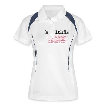 Limited edition GENDRE - Women's Polo breathable - white/navy - Front