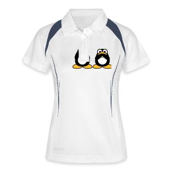 2 Penguins Talking Nothing See Mute Blind Friends - Women's Polo breathable - white/navy - Front