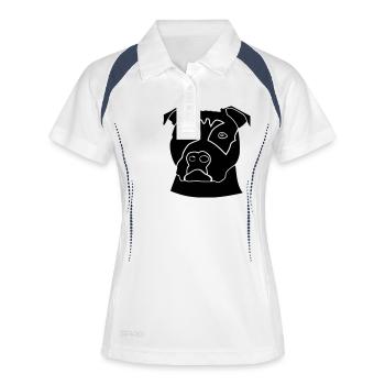 arès tête de staff - Polo respirant Femme - blanc/marine - Devant