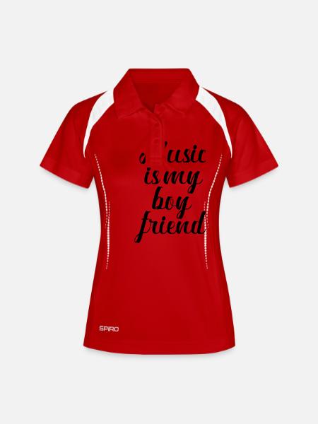 Music is my friend - Women's Polo breathable - white/navy
