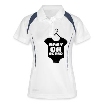 Baby Boarding Glitch - Women's Polo breathable - white/navy - Front