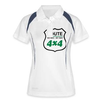 Route 4x4 - Offroad T-shirt - Polo respirant Femme - blanc/marine - Devant
