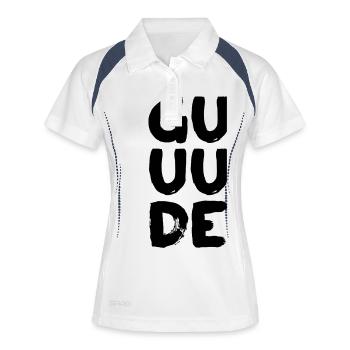Guuude - Frauen Polo atmungsaktiv - Weiß/Navy - Vorne