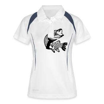Poisson - Polo respirant Femme - blanc/marine - Devant