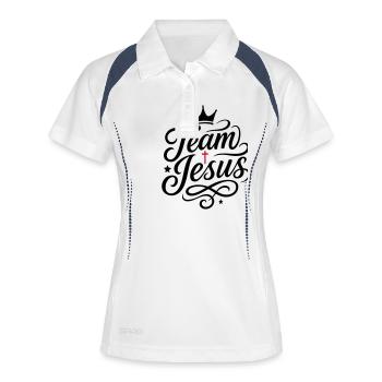 Team Jesus Christian Saying - Women's Polo breathable - white/navy - Front