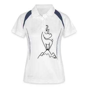 Chamois - Women's Polo breathable - white/navy - Front