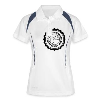 ecusson_gwada - Polo respirant Femme - blanc/marine - Devant