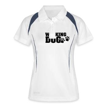 The Walking Dog - Version03 - Polo respirant Femme - blanc/marine - Devant