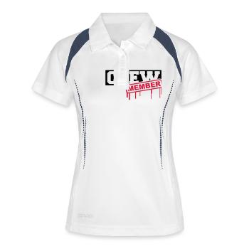 Crew Member - Polo respirant Femme - blanc/marine - Devant