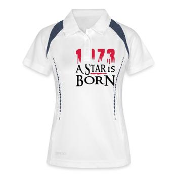 a_star_1973 - Polo respirant Femme - blanc/marine - Devant