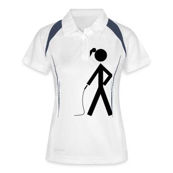 Domina - Frauen Polo atmungsaktiv - Weiß/Navy - Vorne