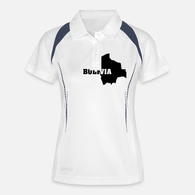Bolivia (ID: 002004) - Women's Polo breathable - white/navy