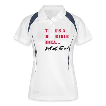 Thats a horrible Idea - Women's Polo breathable - white/navy - Front