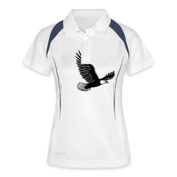 Adler - Frauen Polo atmungsaktiv - Weiß/Navy - Vorne