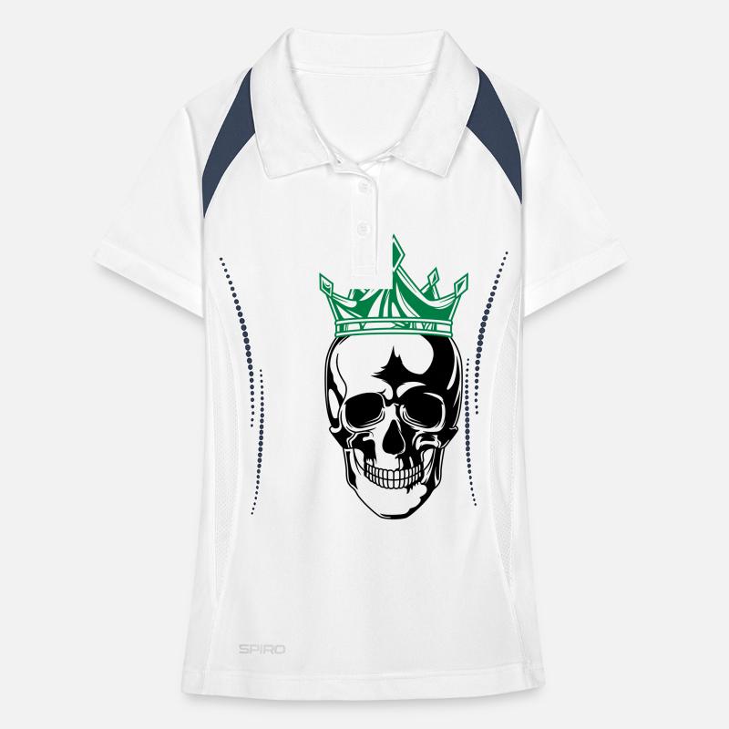 skull king krone Frauen Polo atmungsaktiv