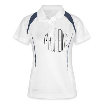 Madeleine - Polo respirant Femme - blanc/marine - Devant