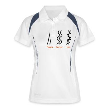 Mon propre style. - Polo respirant Femme - blanc/marine - Devant