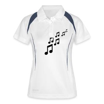 Note - Frauen Polo atmungsaktiv - Weiß/Navy - Vorne