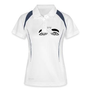 Conception de Crying Sad Eyes - Polo respirant Femme - blanc/marine - Devant