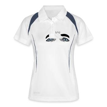 Conception Blue Sad Eyes - Polo respirant Femme - blanc/marine - Devant
