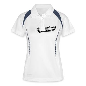 Schäferhund - Frauen Polo atmungsaktiv - Weiß/Navy - Vorne