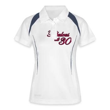 30 birthday, birthday dreizigster: Fabulous - Women's Polo breathable - white/navy - Front
