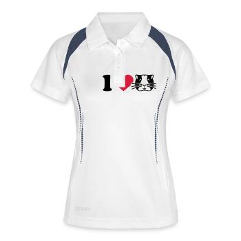 I love Guinea pig - Women's Polo breathable - white/navy - Front