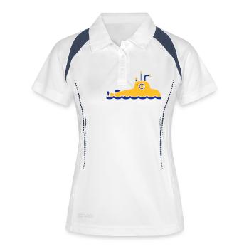 Plongée de surface sous-marine - Polo respirant Femme - blanc/marine - Devant