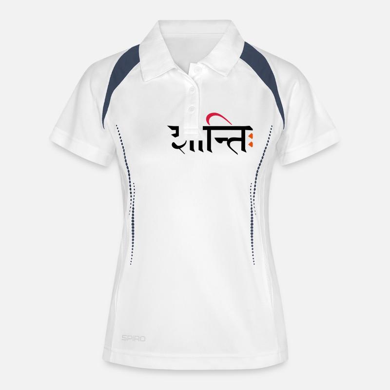 Shanti - Peace - Women's Polo breathable - white/navy