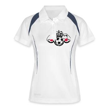 Fußball Fußball Krone Krone Muskel bo - Frauen Polo atmungsaktiv - Weiß/Navy - Vorne