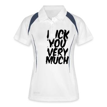 vas te faire encule beaucoup sortie-shirt original - Polo respirant Femme - blanc/marine - Devant