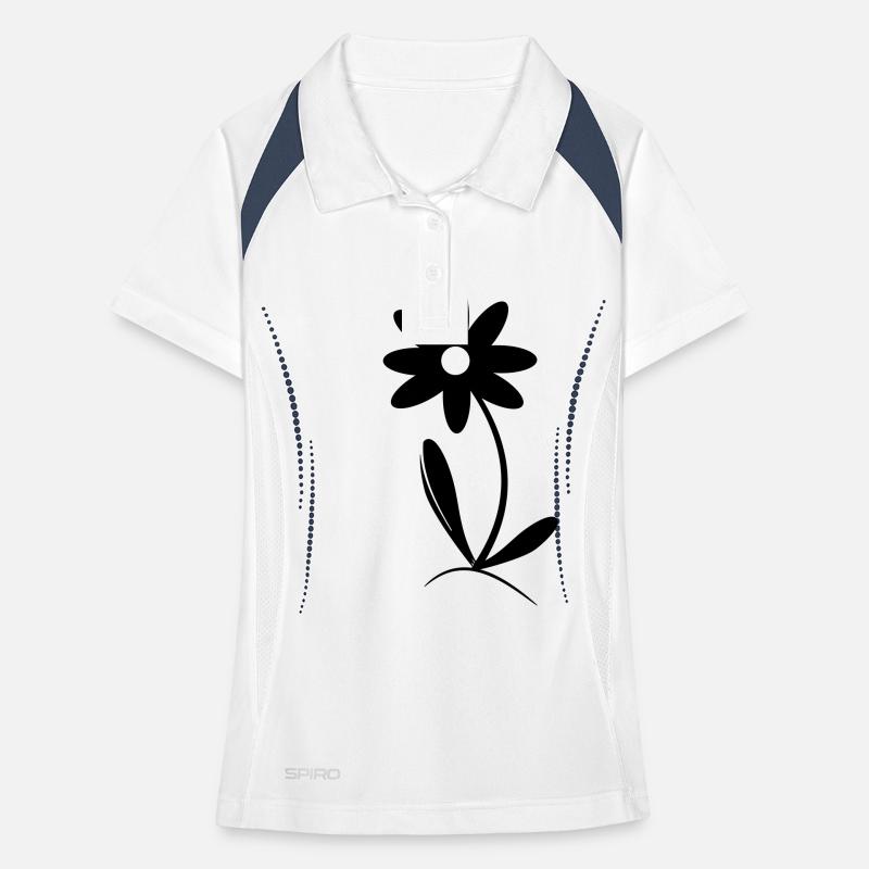 Blume Blümchen Frauen Polo atmungsaktiv