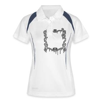 Artistic graffiti frame - Women's Polo breathable - white/navy - Front